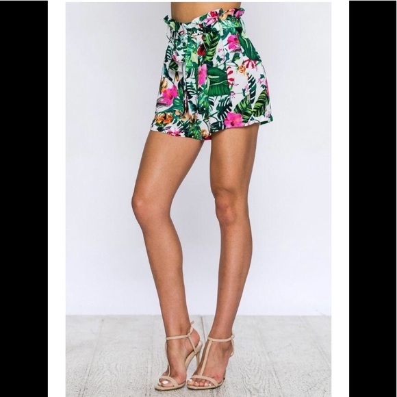 BOUTIQUE INVENTORY CLEAR OUT: Palm Print Shorts - Picture 1 of 2